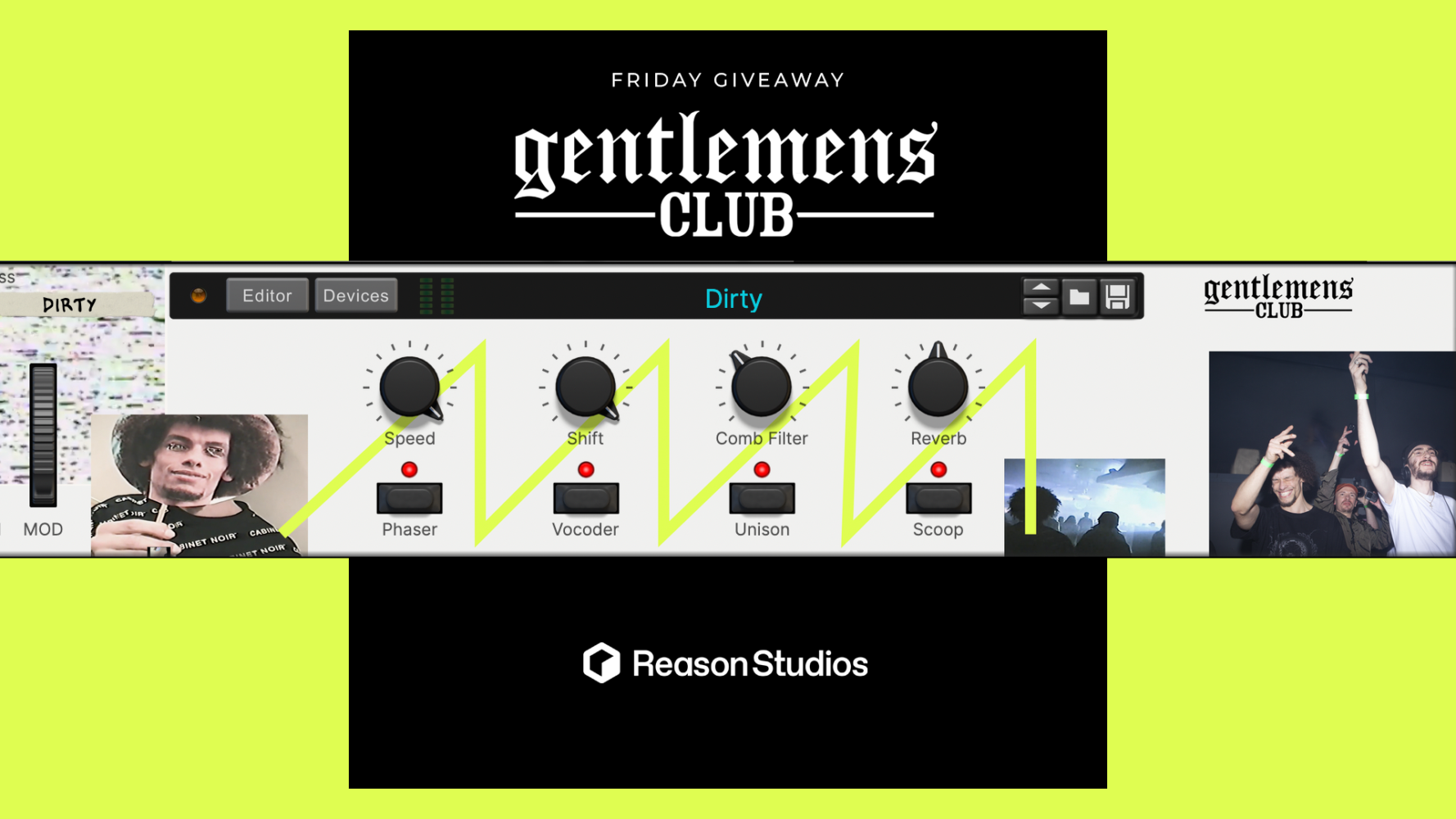 Friday giveaway – Gentlemens Club. 5 filthy Dubstep Combinator patches.